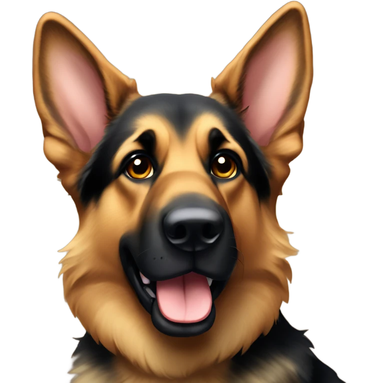 Floppy eared German shepherd emoji