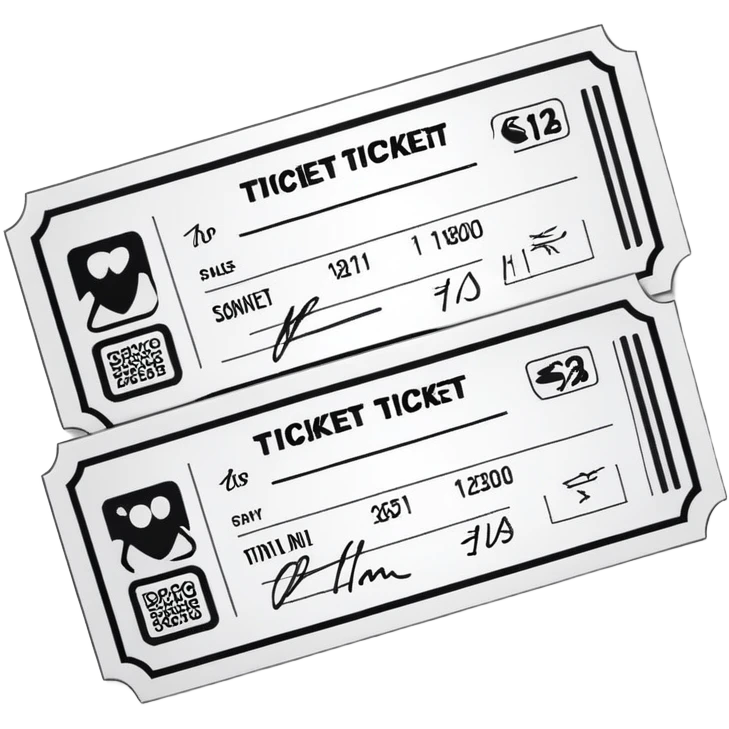 1 Signed ticket  emoji