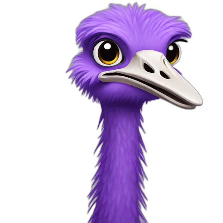 Ostrich purple emoji