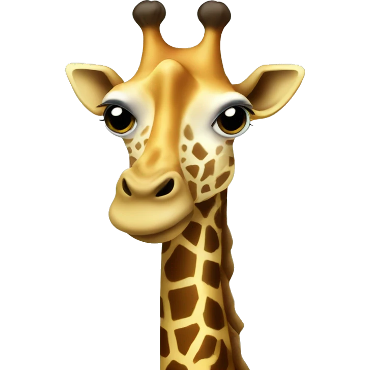 Giraffe and question mark and background  emoji