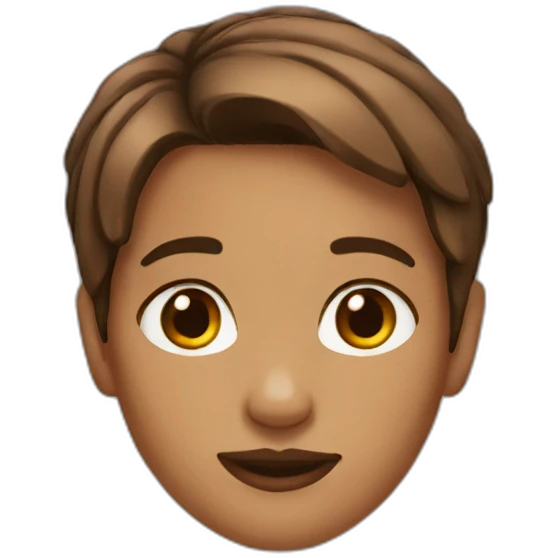 short brown hairgirl emoji