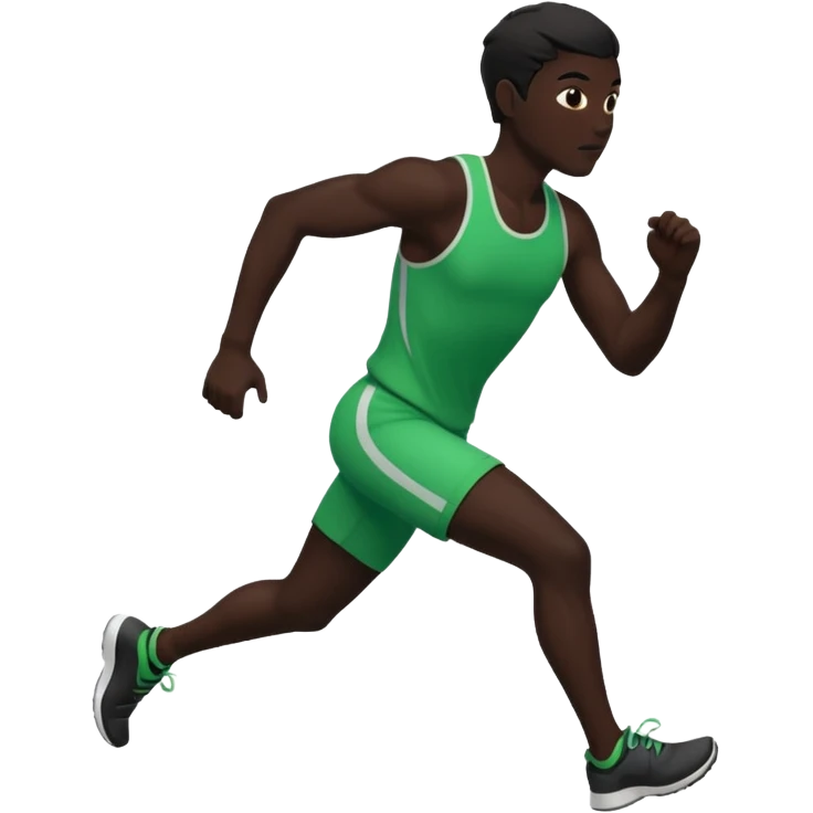 corriendo muñeco negro ampelmanchen pero sin  el verde y sin rostro solo negro emoji