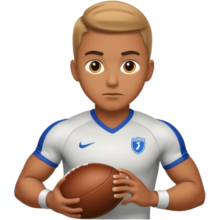 Worshipping a football emoji