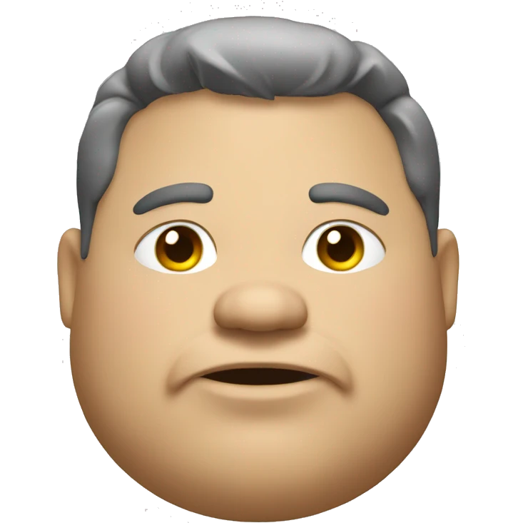 fat man with a do emoji
