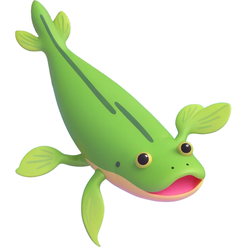 tadpole, playful emoji