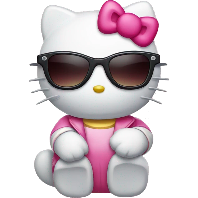 hello kitty with sunglasses  emoji