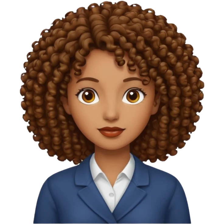 ￼👩🏽‍🦱 emoji