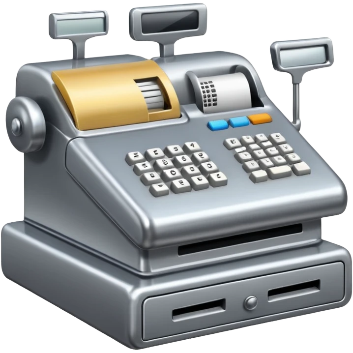 POV of a cash register emoji