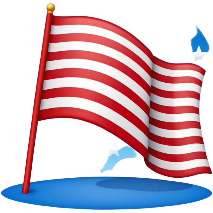 American flag with stars on bottom emoji