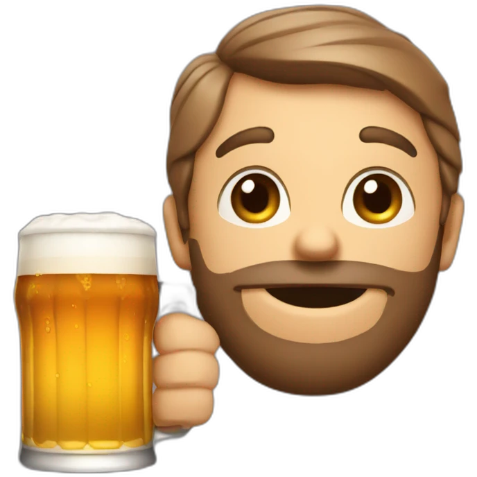 mandrinking beer emoji