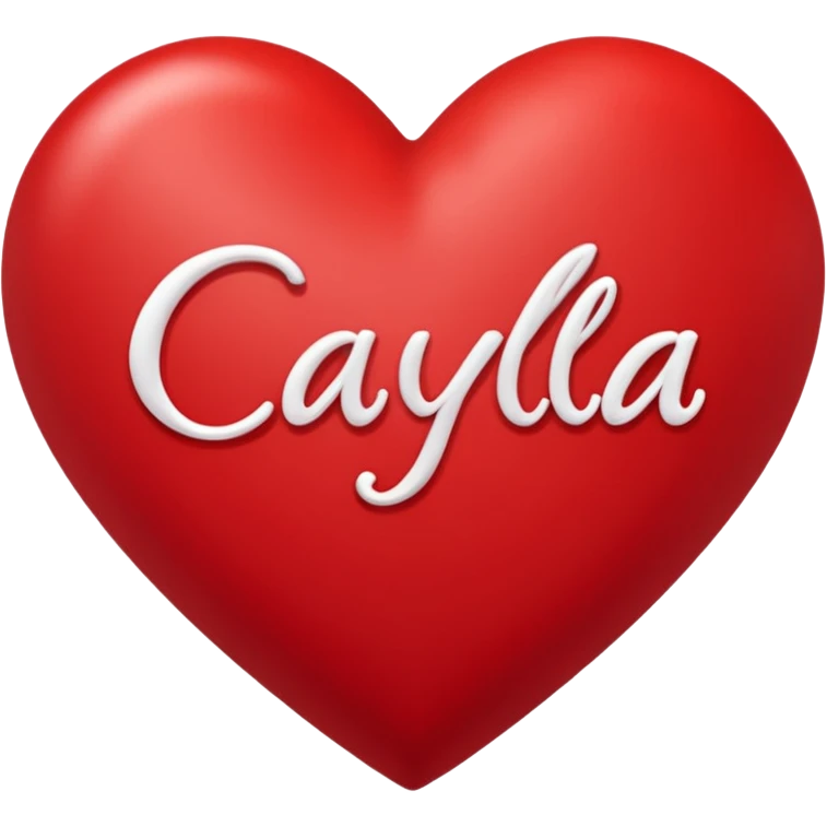 A heart with a name Cayla inside it emoji