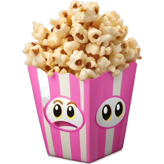 Popcorn with Carmel in pink box emoji