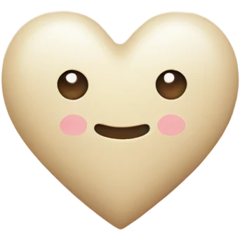 Cute love heart beige emoji