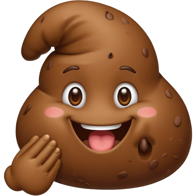 یه پی پی که داره میخنده و دستش جلوی دهنش گرفته emoji
