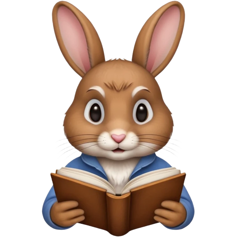 rabbit studying langage emoji