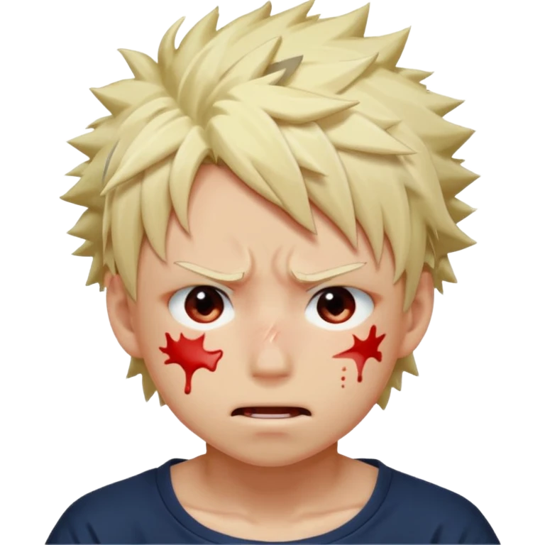 Katsuki Bakugo’s face showing physical delight and a blushed face with white glue splattered around his mouth With lots of drool. His eyes are rolled back with his eyebrows tilted back emoji