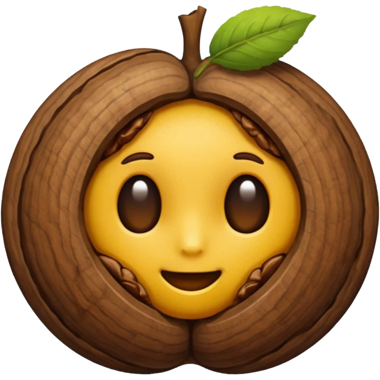 One Closed Walnut (Juglandaceae) emoji
