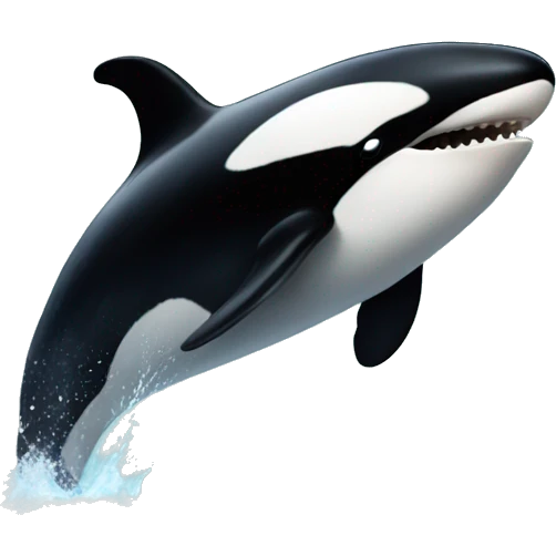 Orca jumping out of water emoji