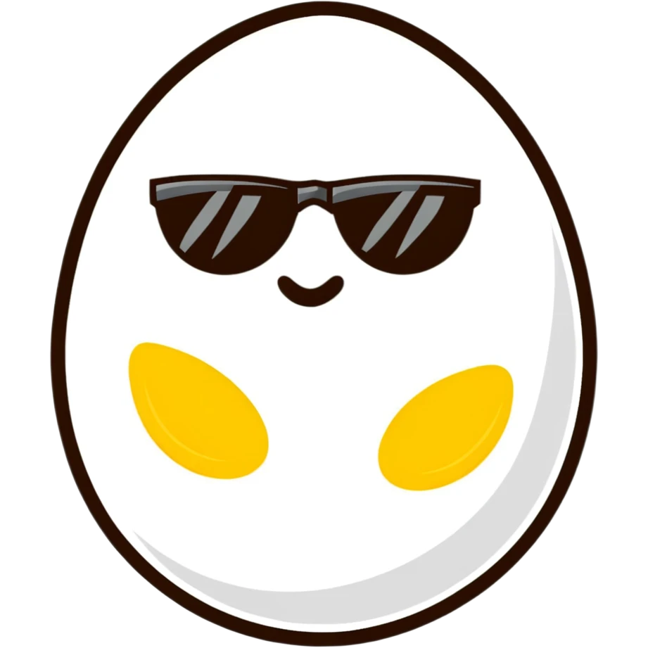 egg with sunglasses emoji