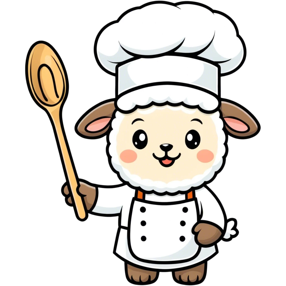 lamb as a cook emoji