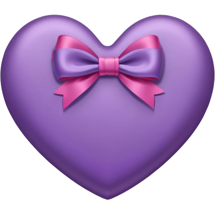 Purple heart with bow emoji