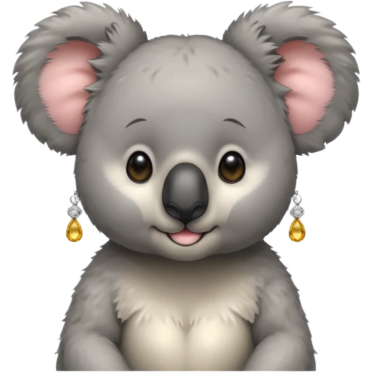 Koala with earrings emoji