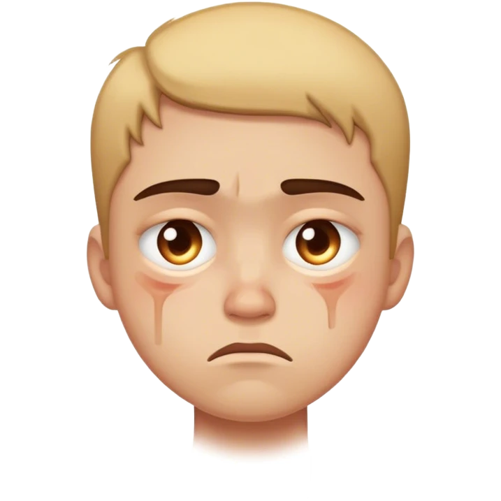 Sad face with bruises  emoji