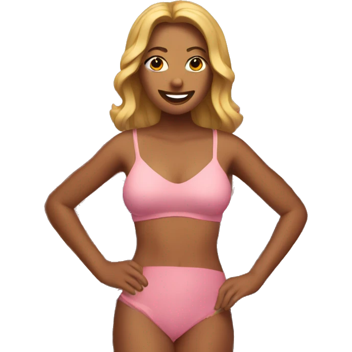 Woman with bathing suit with Grand Canyon on it  emoji