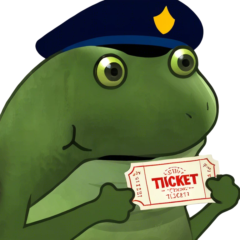 Penalty ticket emoji