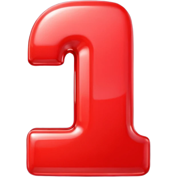 An animated number 1  emoji