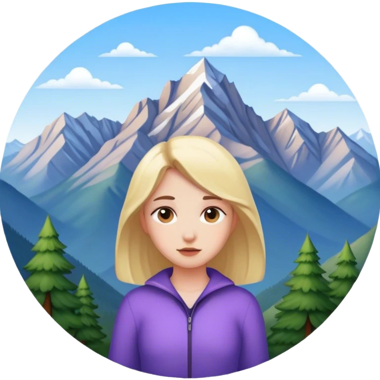 Girl mountains  emoji