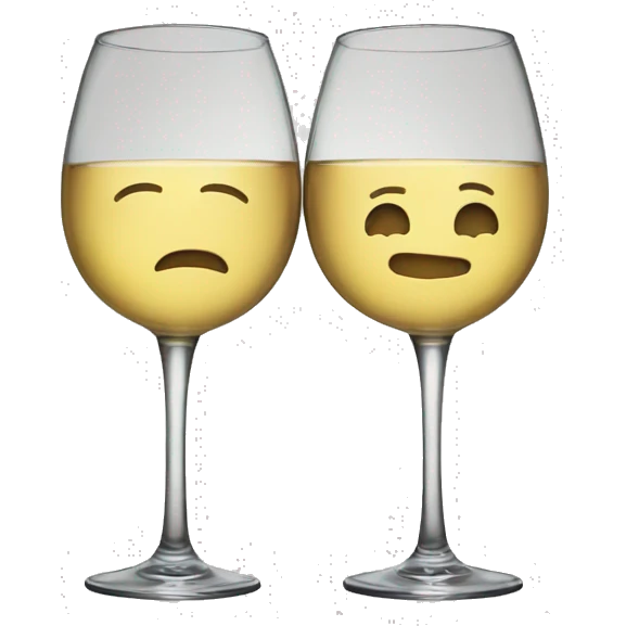 two wine glasses cheering emoji