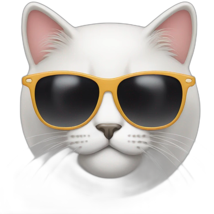 Cat with sunglasses emoji