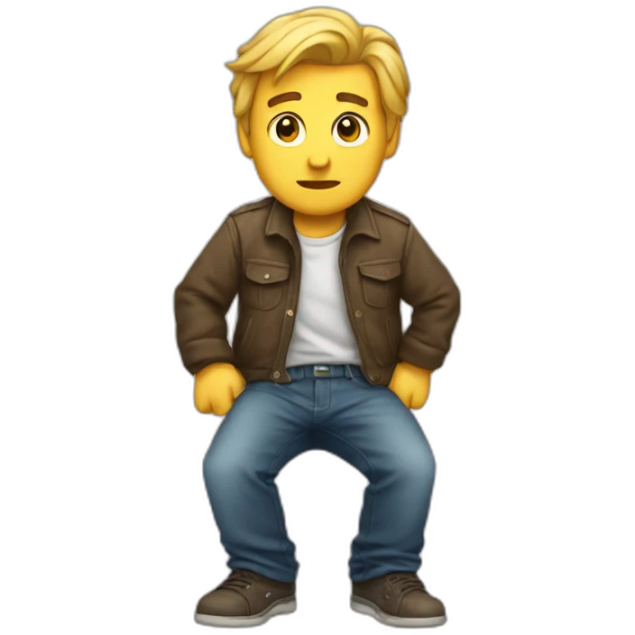 A man who peed his pants emoji