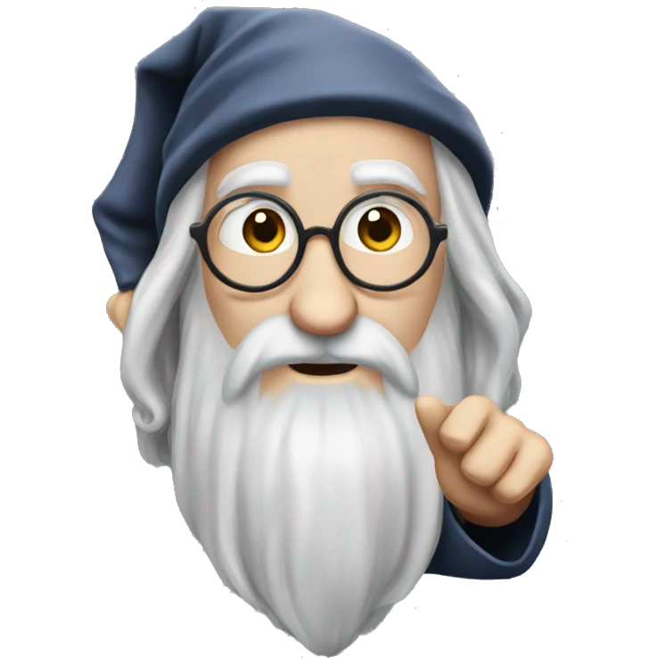 Dumbledore raising his finger emoji