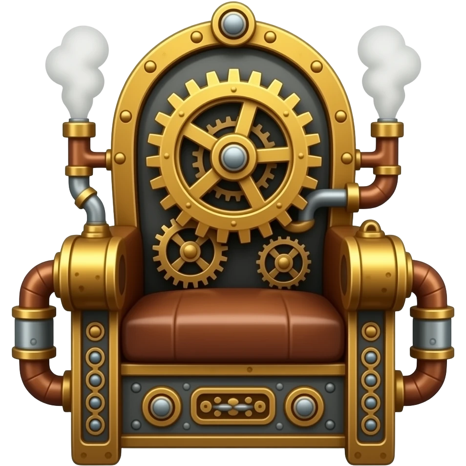 steampunk electric chair frontal emoji