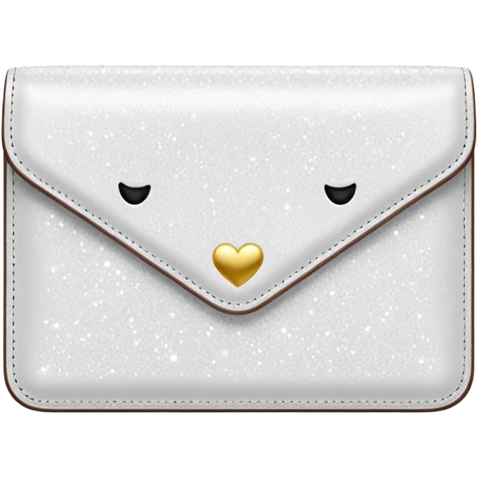 glitter white wallet emoji