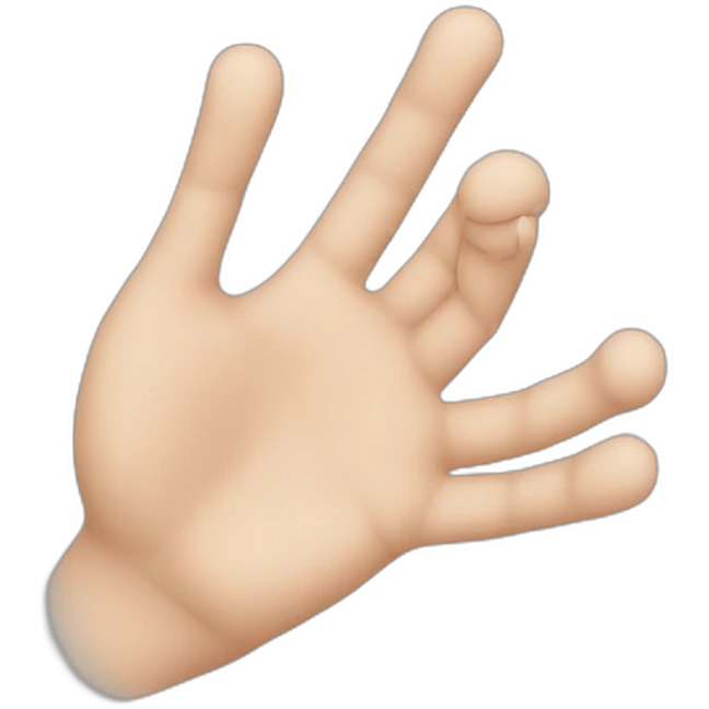 Hand with three emoji