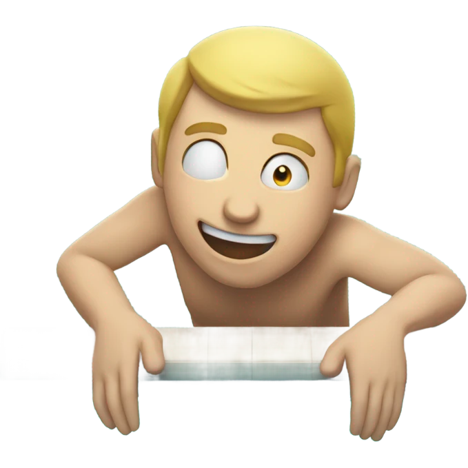 An emoji of a fair-skinned man diving headfirst into a pool. emoji