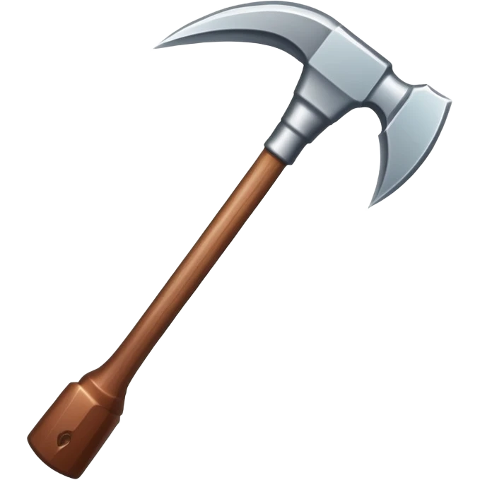 diamond pickaxe with brown handle emoji