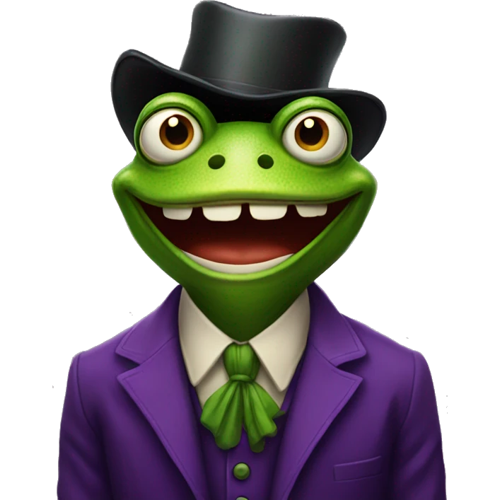 Frog Looking Like Joker emoji