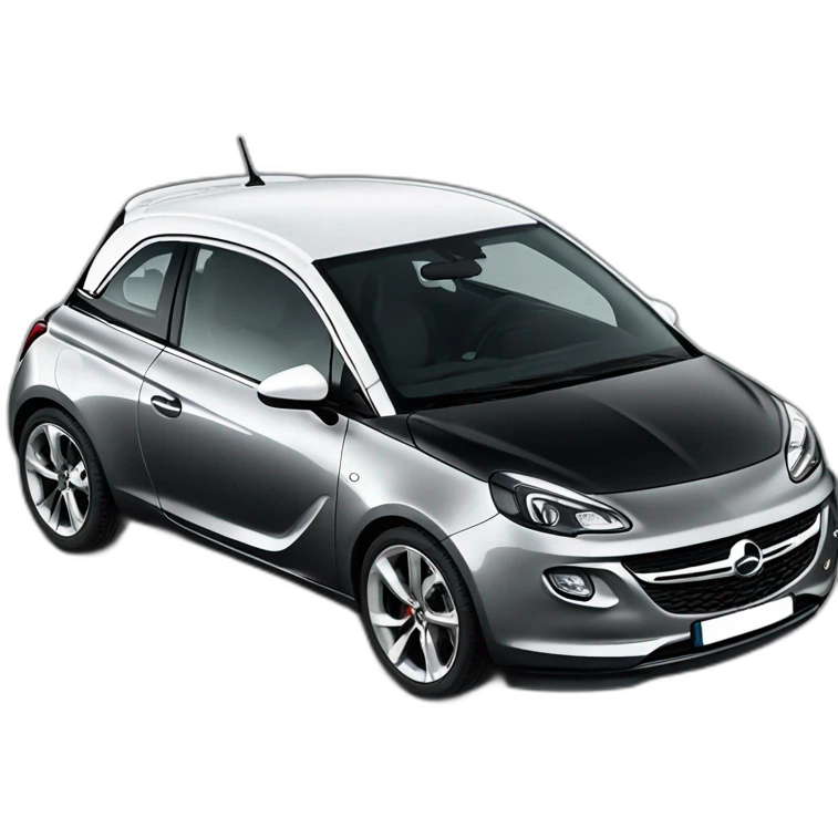 opel adam noire avec toit en blanc emoji