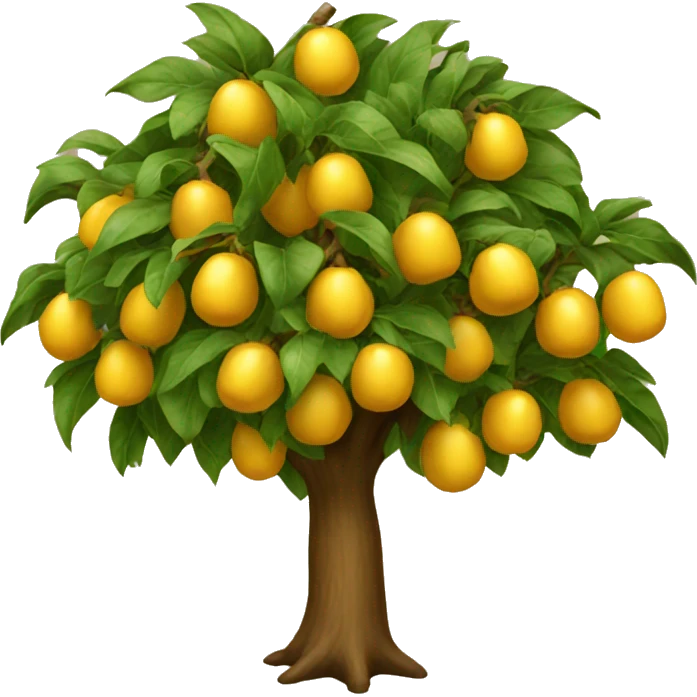 Gold fruit tree emoji