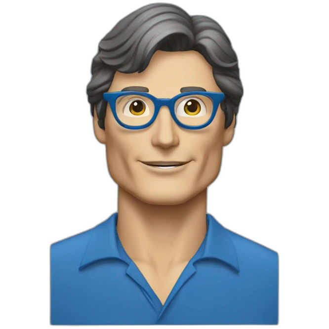 Christopher reeve blue êtes with glasses emoji