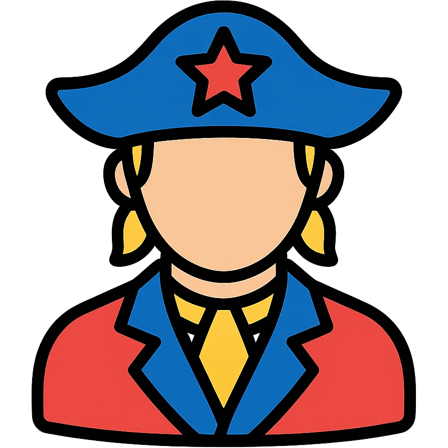 Yankee icon with color and black outlines emoji