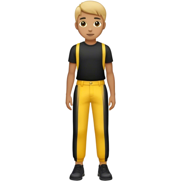 Black and yellow pants emoji