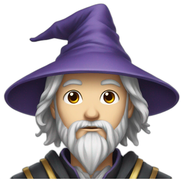 portrait image of anime wizard emoji