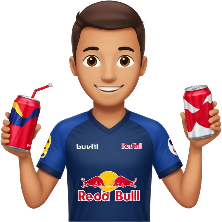 Red bull energy drink imogi for soccer players emoji