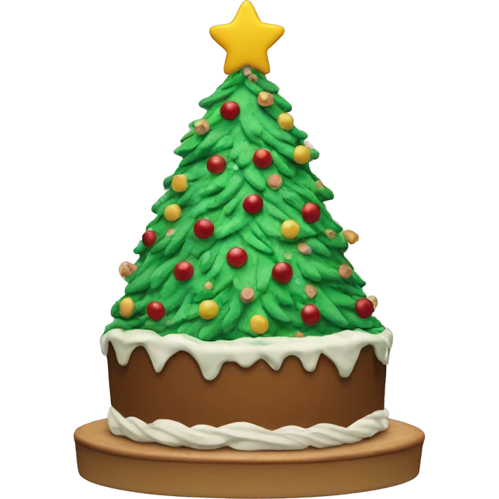 Christmas tree cake emoji