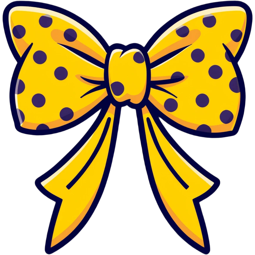 Cheetah print bow emoji